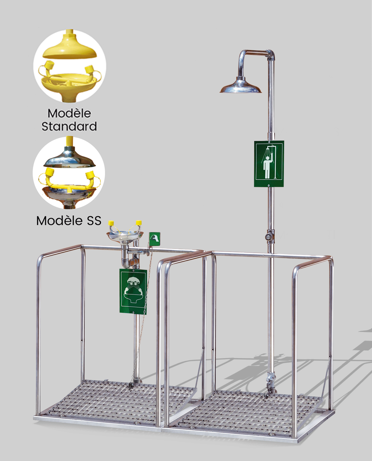 Plate-forme double activation indépendante Tout Inox