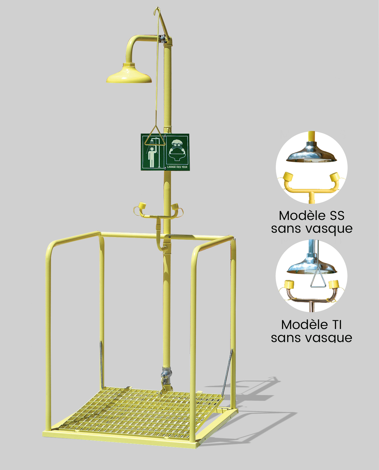 Combiné sur plate-forme activation simultanée - Pomme Inox