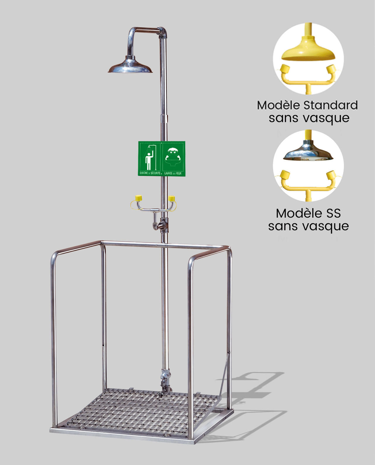 Combiné sur plate-forme activation simultanée Tout Inox